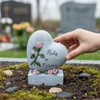 Relaxdays Kapo širdies formos ornamentas „Rest in Peace“