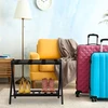Kelioninis Relaxdays 2x lagaminų stovas su lentyna