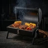 Kempinginis grilis su termometru ir kaminu
