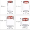 Kodustaar Keturių laikymo stiklainių rinkinys
