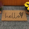 Kodustaar Kokosinis durų kilimėlis "Hello" su gėlėmis