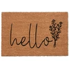 Kodustaar Kokosinis durų kilimėlis "Hello" su gėlėmis