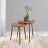Home Styling Collection komplektas šoninių kavos stalų medinis paviršius