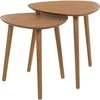 Home Styling Collection komplektas šoninių kavos stalų medinis paviršius