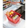 Vevor Krepšiai pirkiniams, 12 vnt, 21L, raudoni
