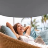 Relaxdays Kvadratinė pilka pavėsinė burė