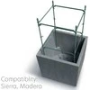 Prosperplast Kvadratinė vazonas imitacija betono 39x39 cm antracito
