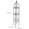 Relaxdays Laipiojimo augalų obeliskas Metal rudas 190 cm
