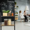 Relaxdays Laisvai pastatoma bambukinė ir metalinė lentyna