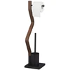 Relaxdays Laisvai pastatomas WC komplektas juodos spalvos