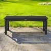 Vevor Lauko suoliukas 113 cm, plastikinis, 272 kg, juodas