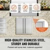 Vevor Lauko virtuvės durys 610x610 mm, nerūdijančio plieno