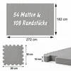 Lova Relaxdays Fitneso grindų apsaugos kilimėlių rinkinys 30x30 cm