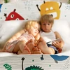 Relaxdays Lovos rėmas su daiktų laikymo vieta, monstrų motyvas