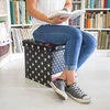 Relaxdays Madingas sulankstomas pufas su daiktų laikymo vieta