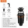 VEVOR Maisto atliekų smulkintuvas 1/2 AG 3820 RPM