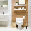 Relaxdays Medienos ir chromo WC priedų rinkinys