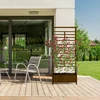 Relaxdays Medinė sodinukų dėžė su grotelėmis, ruda