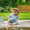 Relaxdays Medinis sodo suoliukas su plieniniu rėmu