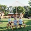 Vevor Medinis stalo ir suoliuko komplektas su skėčiu
