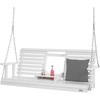 Vevor Medinis sūpynių suolas sodui 152 cm baltas