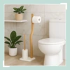 Relaxdays Medžio ir metalo WC rinkinys