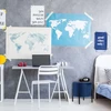 Relaxdays Mėlynas aksominis pufas
