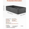 VEVOR Metalinė pakelta sodo lysvė, 2.0 x 1.0 x 0.5 m