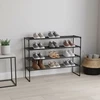 Relaxdays Metalinis batų stovas su plastikinėmis lentynomis