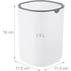 Mini stalo šiukšliadėžė, 1.5 l