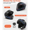 Modulinis motociklo šalmas, atverčiamas, XL