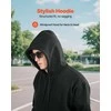 Vevor Moteriškas juodas džemperis su gobtuvu, dydis 3XL