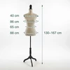 Relaxdays Moteriškas manekenas suknelėms 36/38 su taškeliais
