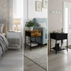 Relaxdays Naktinis staliukas, 2 vnt., stalčius ir lentyna