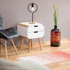 Relaxdays Naktinis staliukas su 2 stalčiais