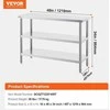 Vevor Nerūdijančio plieno virtuvinis stalas 45x121 cm