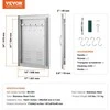VEVOR nerūdijančio plieno 610x431 mm BBQ durys