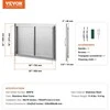 VEVOR Nerūdijančio plieno BBQ prieigos durys 838x558 mm