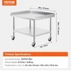 Vevor nerūdijančio plieno darbo stalas 762 x 914 mm