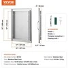 VEVOR Nerūdijančio plieno kepsninės durelės 407x559 mm