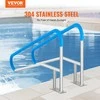 Vevor Nerūdijančio plieno turėklai 1395 x 810 mm baseinams