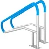 Vevor Nerūdijančio plieno turėklai 1395 x 810 mm baseinams