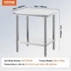 VEVOR Nerūdijančio plieno virtuvės darbo stalas 60x76x80 cm