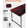 Nešiojamas 2,4 m beer pong stalas su LED