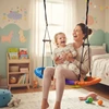 Relaxdays Ovalios formos lizdinės sūpynės 150 kg su rankenomis