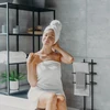 Relaxdays Pastatomas juodas metalinis rankšluosčių stovas