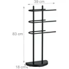 Relaxdays Pastatomas juodas metalinis rankšluosčių stovas