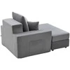 Sofa Vevor Pilka šezlonginė kėdė su pagalvėmis