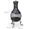 Relaxdays Pilka sodo krosnelė „chiminea“