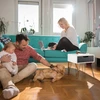 Relaxdays Pilkai balta naktinė spintelė